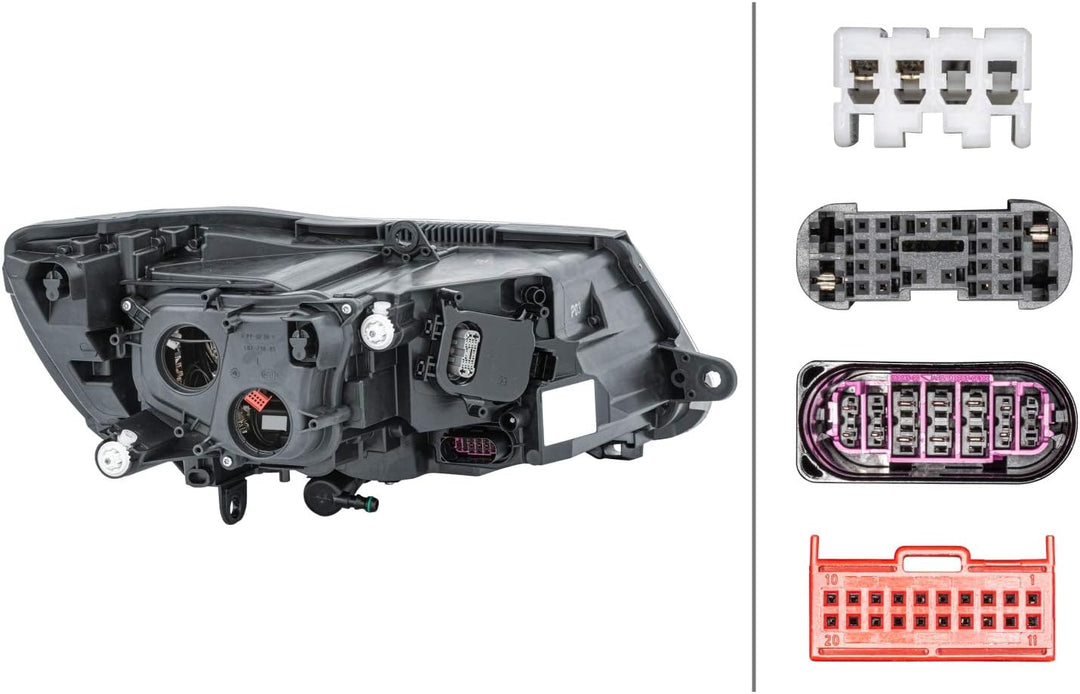 HELLA 1ZS 011 314-331 Bi-Xenon-Hauptscheinwerfer - links - für u.a. Skoda Superb II Estate (3T5) Lin