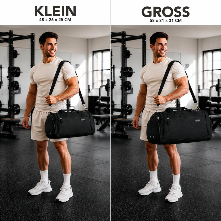 Sporttasche &amp; Reisetasche für Damen und Herren mit Nassfach &amp; Schuhfach - Sporttaschen für Sport &amp; R
