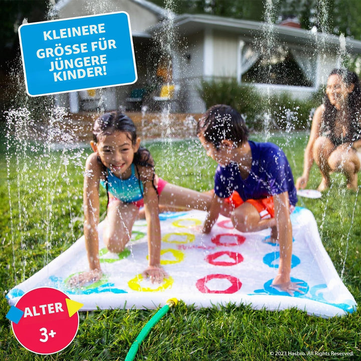 Hasbro Twister Jr. Splash - Aufblasbares Wasser-Twister-Spiel für Kinder im Freien