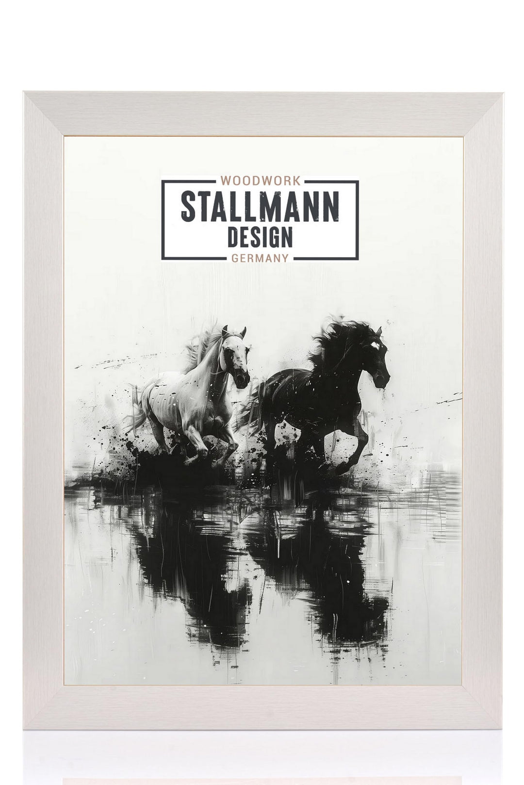 Stallmann Design Bilderrahmen 35x100 cm alu Holz mit Acrylglas Rahmen-Breite 40mm Posterrahmen Wechs
