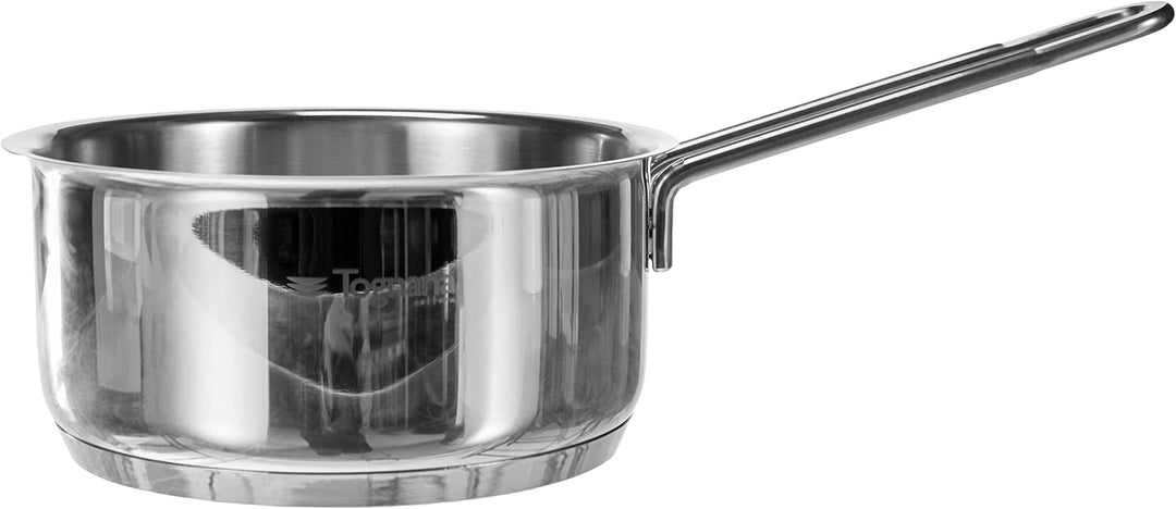 Tognana vanitosa Bratentopf 16 cm mit 1 Griff, Edelstahl, Silber