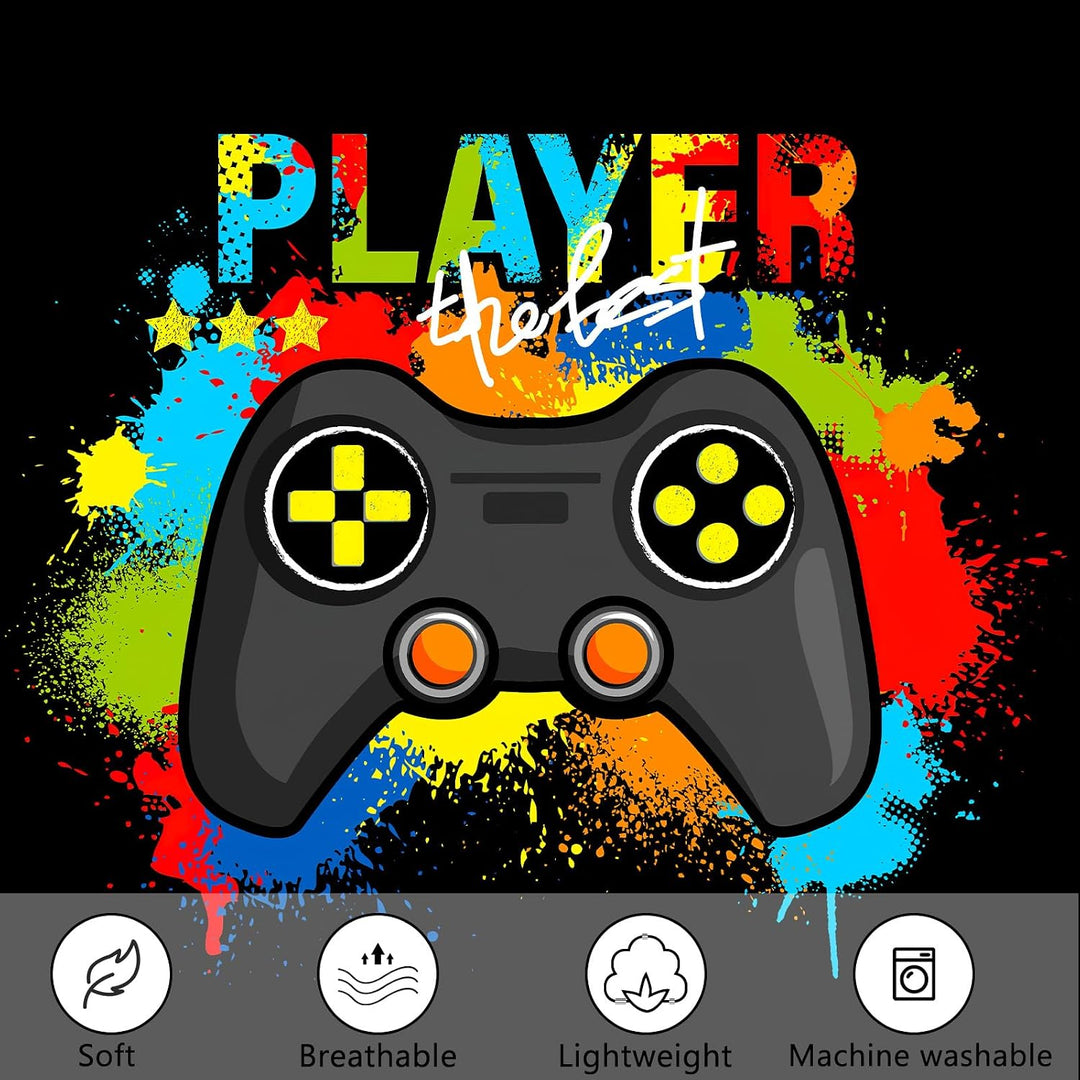 Jungen Gaming-Bettwäsche-Set für Kinder,3 Teilig Teens Gamepad Bettwäsche Set Kinder Modern Gamer Mi