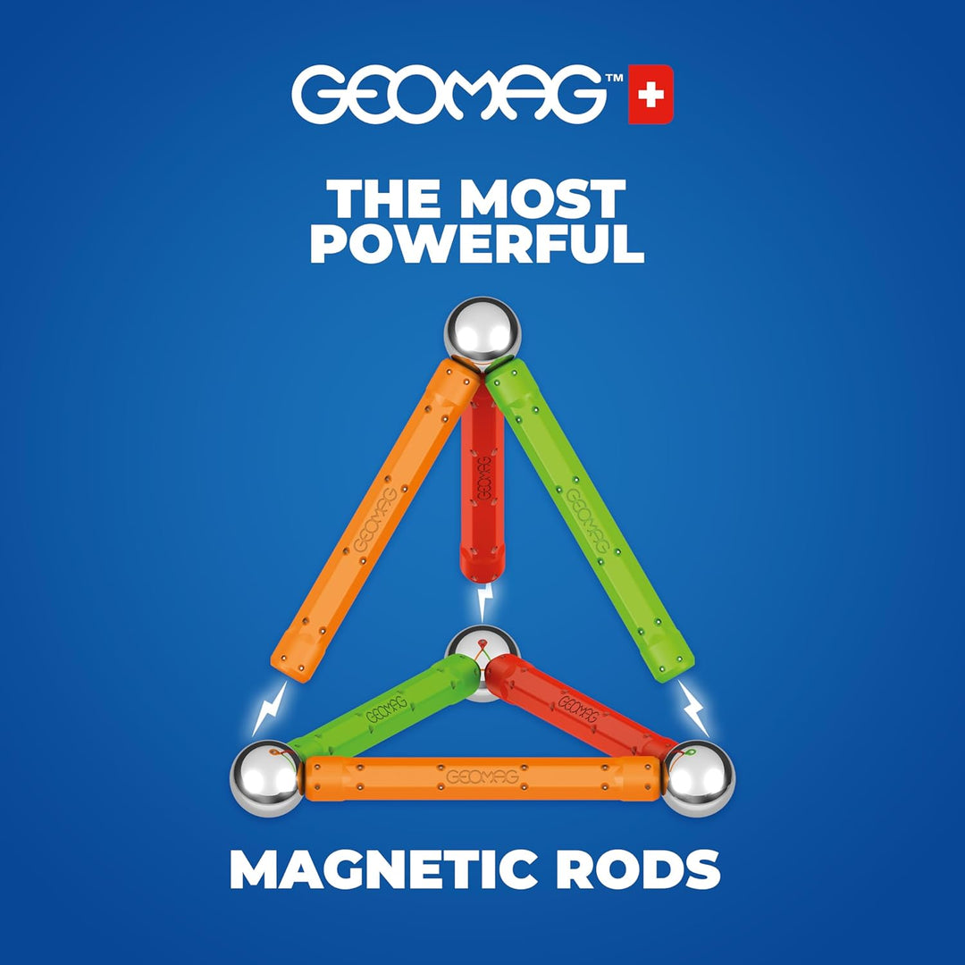 Geomag - Classic Masterbox Magnetische Bausteine für Kinder, Magnetisches Spielzeug, Grüne Kollektio