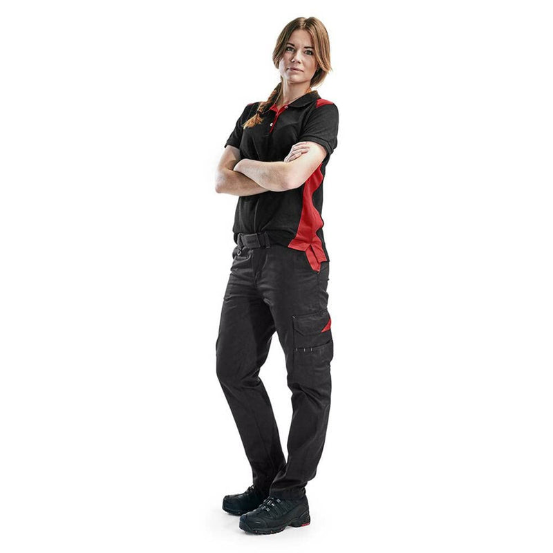 Blakläder Damen-Bundhose "Industrie" Grösse, 1 Stück, C44, schwarz/rot, 710418009956C44 Schwarz/Rot