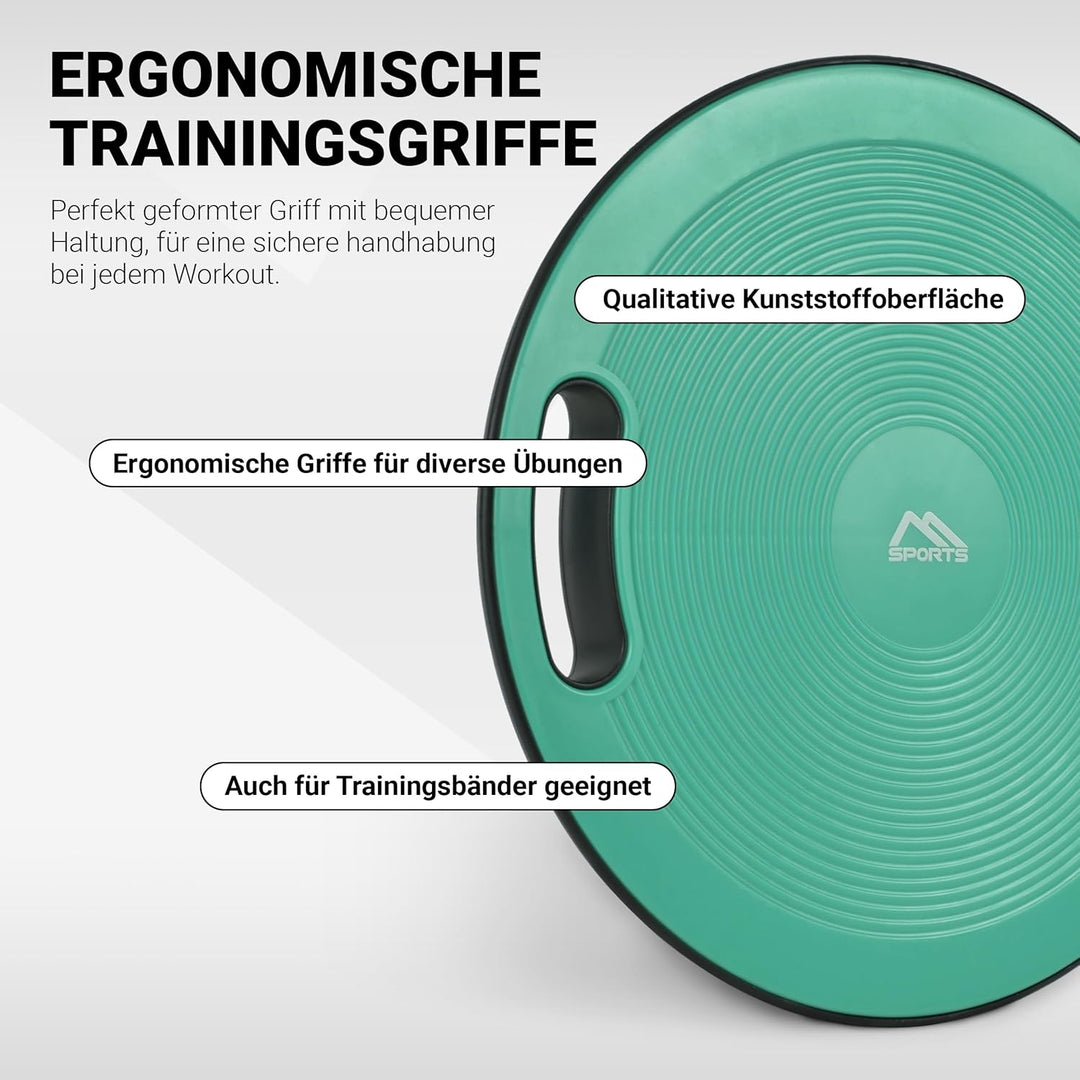 MSPORTS Balance Board Premium 40 cm Durchmesser inkl. Übungsposter und Work Out App GRATIS - Therapi
