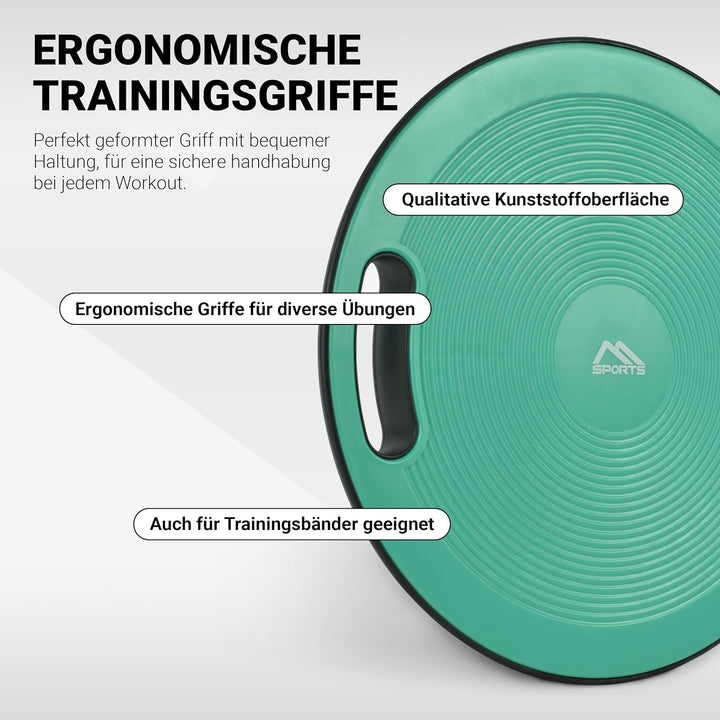 MSPORTS Balance Board Premium 40 cm Durchmesser inkl. Übungsposter und Work Out App GRATIS - Therapi