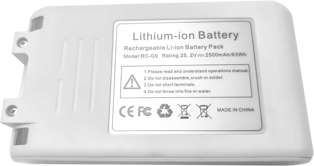 25.2V 2500mAh Ersatzakku für Xiaomi G9, G9 Plus, G10, G10 Plus Staubsauger, akku für Dreame Staubsau