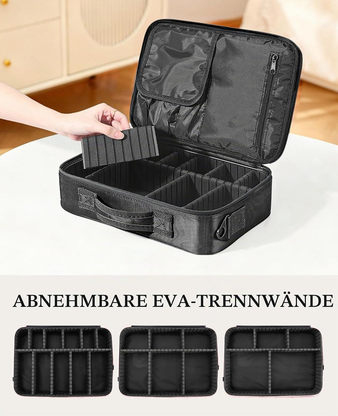 Luxspire Kosmetik Aufbewahrungsbox, Wasserdicht Kosmetikbeutel Reissverschluss Make-up Organizer Ver