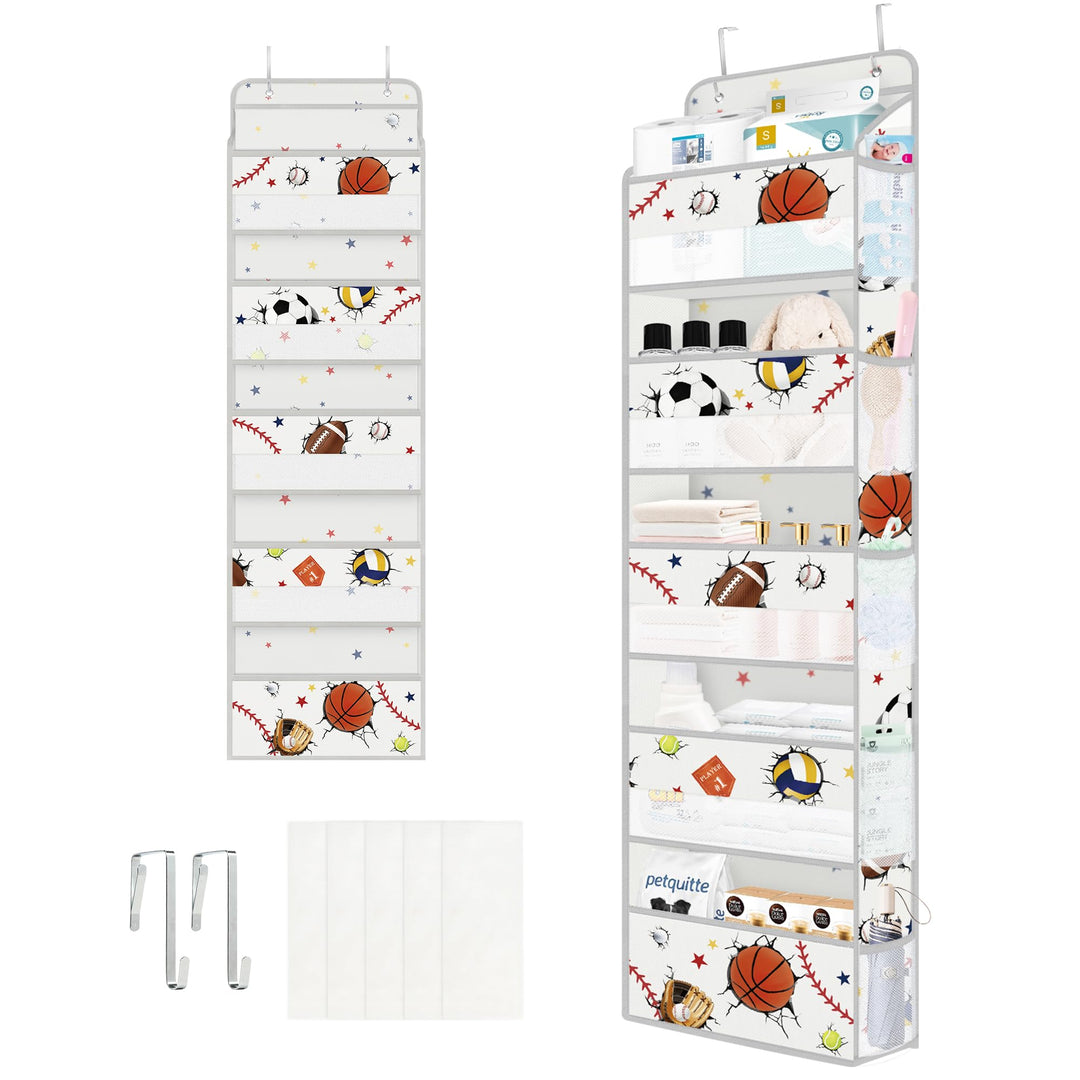 Clastyle Ball Tür Hängeaufbewahrung Sterne Hängeorganizer für Camping Bad Schrank Schlafzimmer Junge