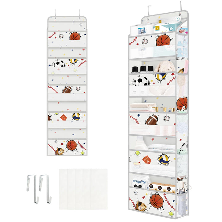 Clastyle Ball Tür Hängeaufbewahrung Sterne Hängeorganizer für Camping Bad Schrank Schlafzimmer Junge