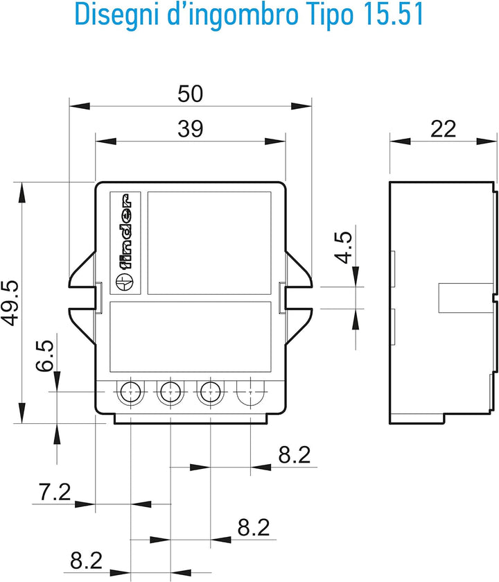 Finder 155182300400PAS Elektronischer Einbau-Dimmer, 400 W, 230 VAC