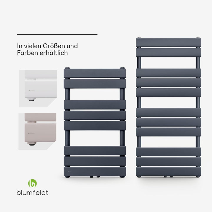 Blumfeldt Badheizkörper, Design Heizkörper Flach, Sparsamer Flachheizkörper Vertikal, 509 Watt Warmw