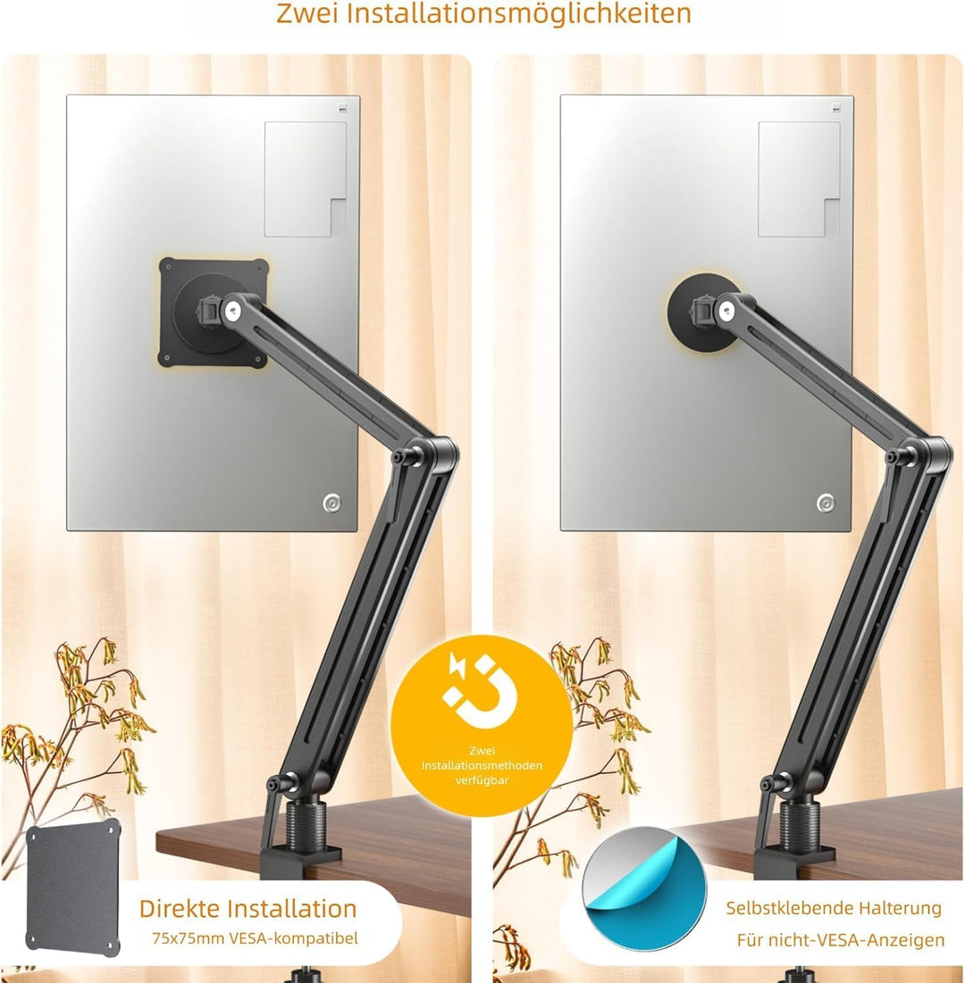 Tablet iPad Halterung Schreibtisch Magnetischer - Drehbare Basis 360 Grad Tablethalte VESA 75mm Schn