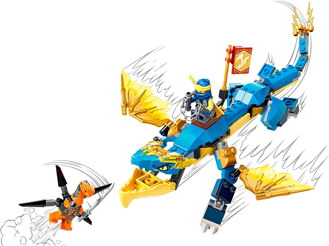 Lego Set - Ninjago Jays Donnerdrache EVO 71760 + Zanes Power-Up-Mech EVO 71761, für Kinder ab 6 Jahr