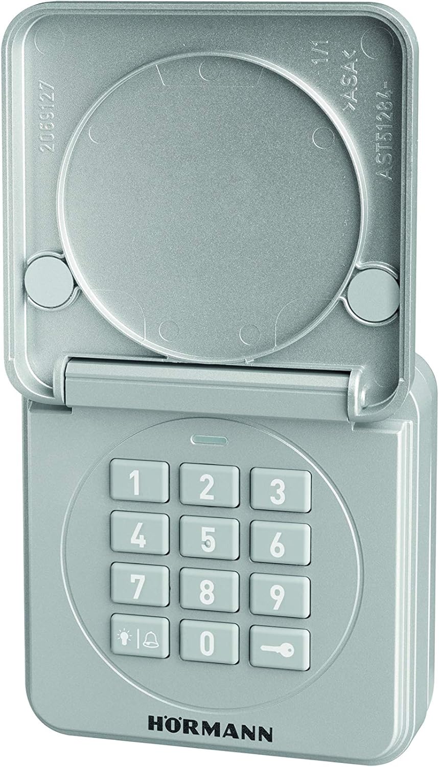 Hörmann Funk-Codetaster FCT 10-1 BS, grau & Handsender HSE4 mit 4 Tastenfunktionen, mit Öse für Schl