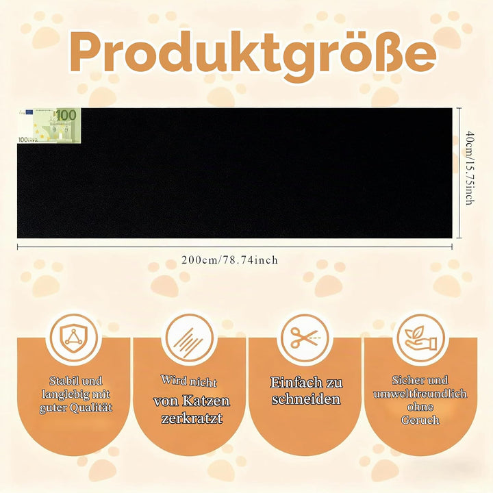 Kratzschutz Sofa Katze, Kratzmatte Selbstklebend für Sofa &amp; Wand, Katzen Kratzbrett, Trimmbarer Schu