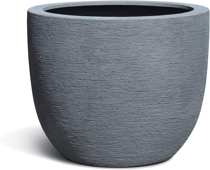 ESCHBACH® Pflanzkübel Egg Pot 40 Stein Grau Rund * 36 x 36 x 31 cm * 10 Jahre Garantie 36x36x31, 36x