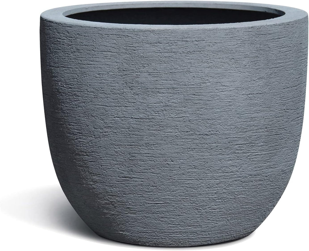 ESCHBACH® Pflanzkübel Egg Pot 60 Stein Grau Rund XL * 55 x 55 x 46 cm * 10 Jahre Garantie 55x55x46,
