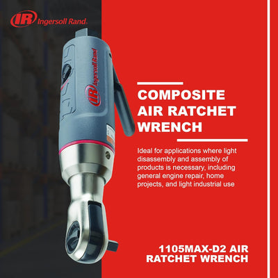 Ingersoll Rand Pneumatisches Werkzeug 1105MAX-D2, 1/4-Zoll Mini-Druckluft-Ratsche Pneumatisches Verb
