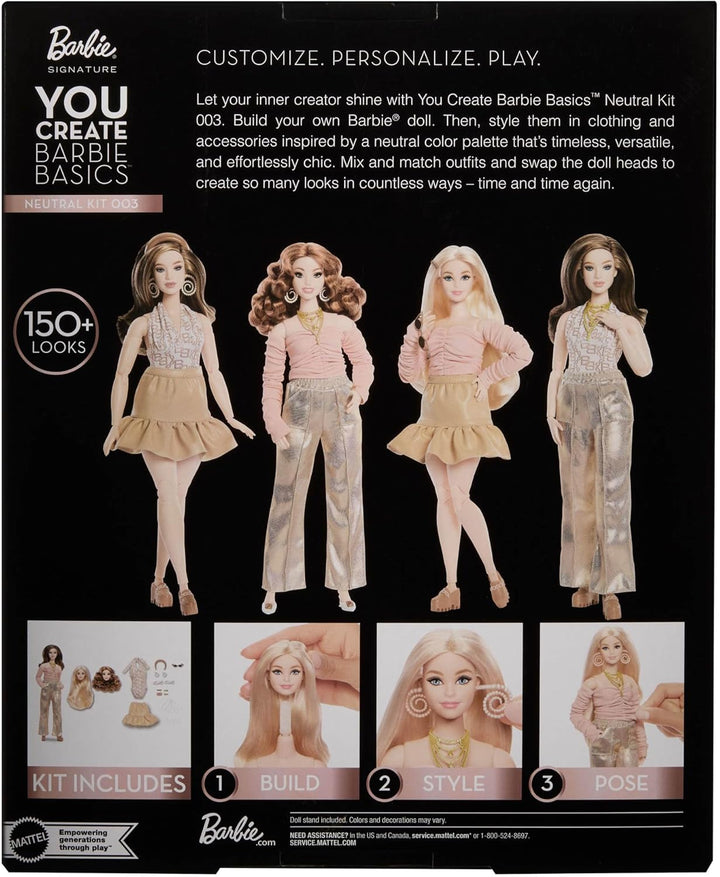 Barbie Basics You Create Neutral Kit 003 mit individuell gestaltbarer Modepuppe und Mode in universe