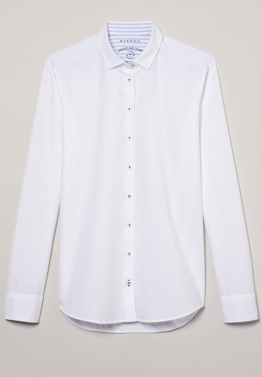 eterna Modern Fit Langarm Bluse Hemdkragen Patch weiss 34 Weiss, 34 Weiss