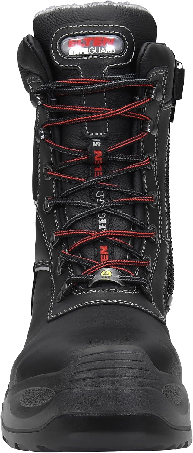 ELTEN Sicherheitsschuhe JOSCHI ESD S3 CI, Damen und Herren, Winterstiefel, warm, Schwarz, Aluminiumk