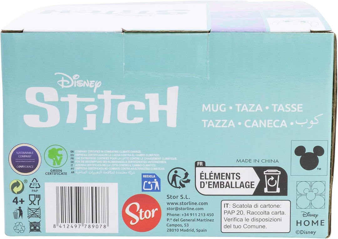 KERAMIKTASSE 3D 375 ML STITCH, Einfarbig, 1 Unidad (Paquete de 1), Einfarbig