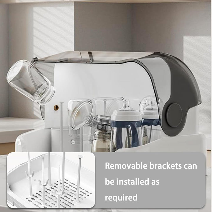 Babyflaschen Organizer, 15,7 -Zoll -Staubdicht von Babyflaschen Aufbewahrungsbox mit Deckel und abne