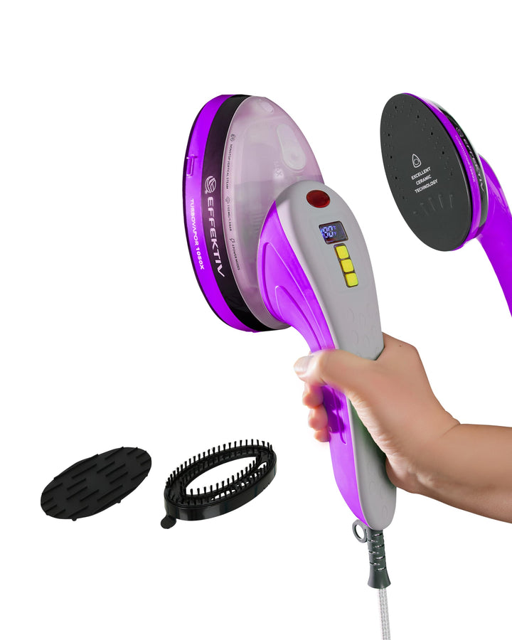 EFFEKTIV Turbodampfer 1050X, vertikaler Handdampf, 1600 W, 4 Bügelmodi, 35 Sekunden, Tank 220 ml, tr