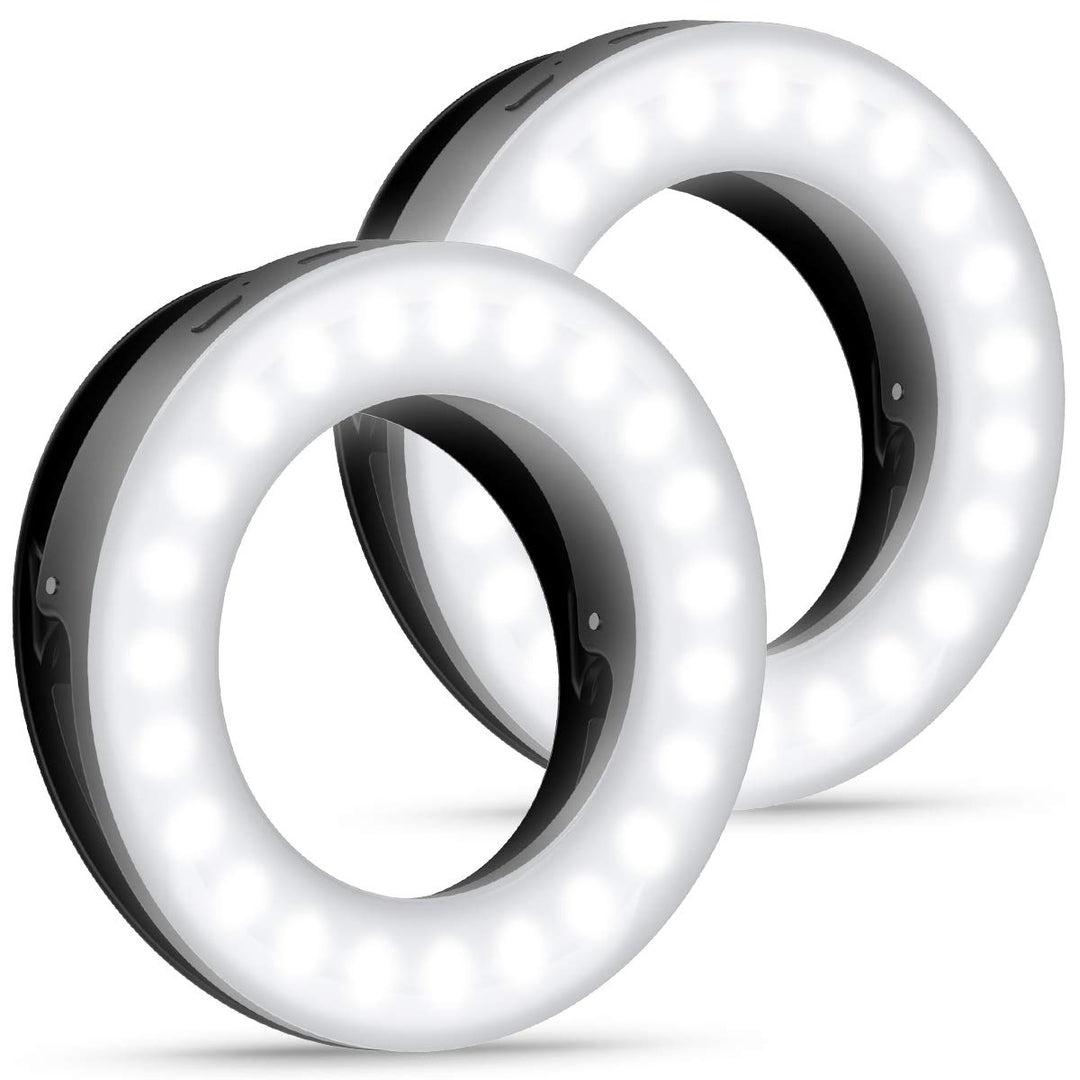 Criacr Criacr Selfie-Ringlicht, 40 LEDs, wiederaufladbar über USB, Selfie-Fülllicht, 3-stufige Helli