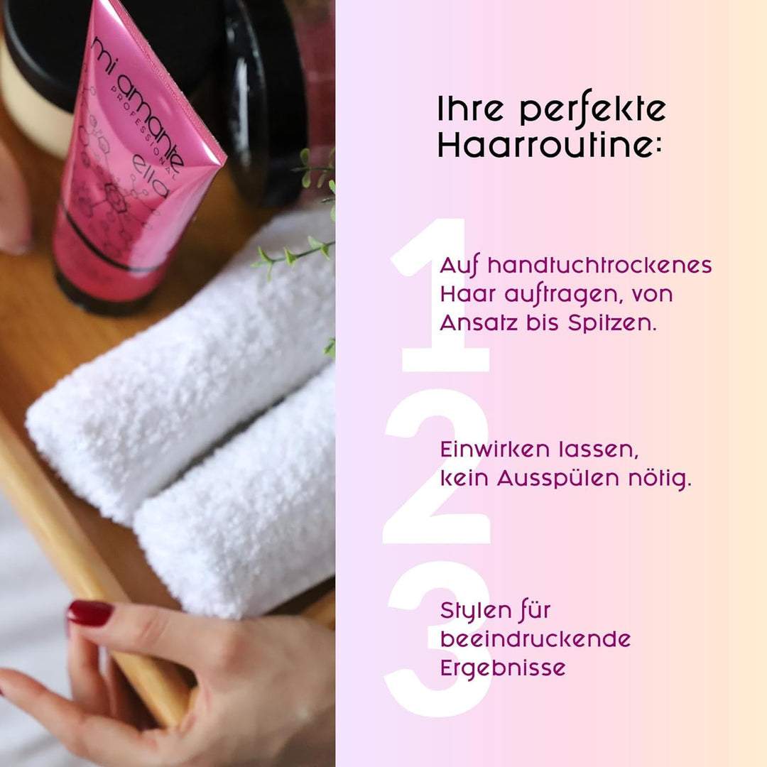 Mi Amante Ella Renew Haar Styling Creme – Intensiver Hitzeschutz für Haare Glätteisen, haarkur trock
