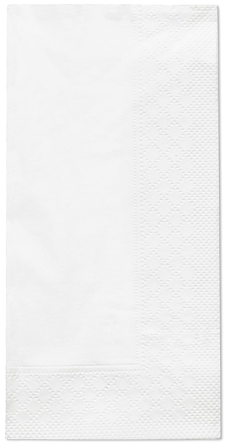 Tork 477402 weisse Lunchservietten 1/8 gefaltet / 2-lagige, vorgefaltete Papierservietten für Snacks