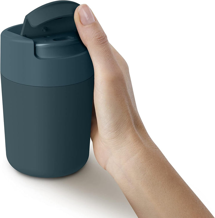 Joseph Joseph Refill Reuse Repeat Reisebecher mit 500 ml Schlaufen, 2-teilig, Blau Blau 500 ml + 340