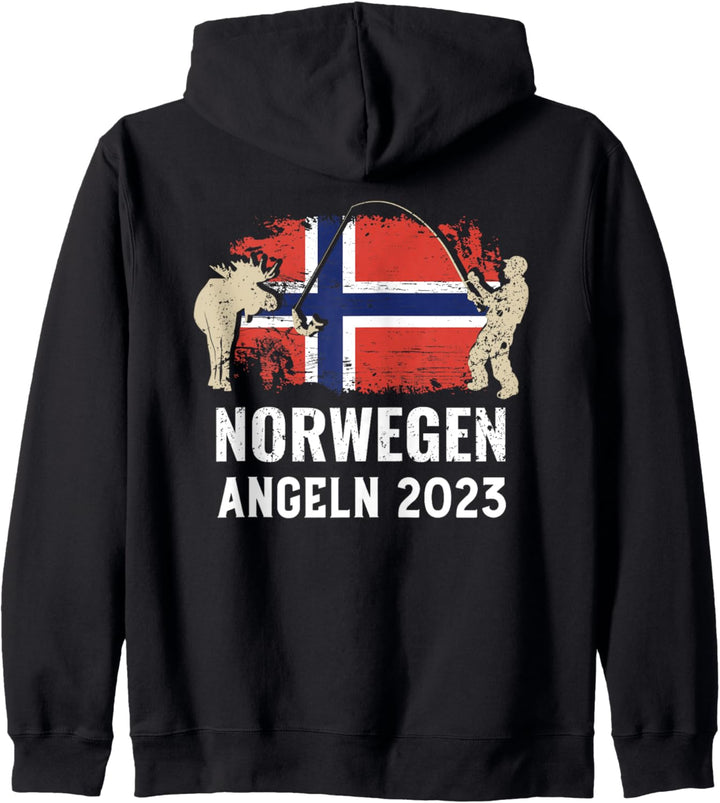 Norwegen Angeln 2023 Angler Design Norwegen Angeln Kapuzenjacke