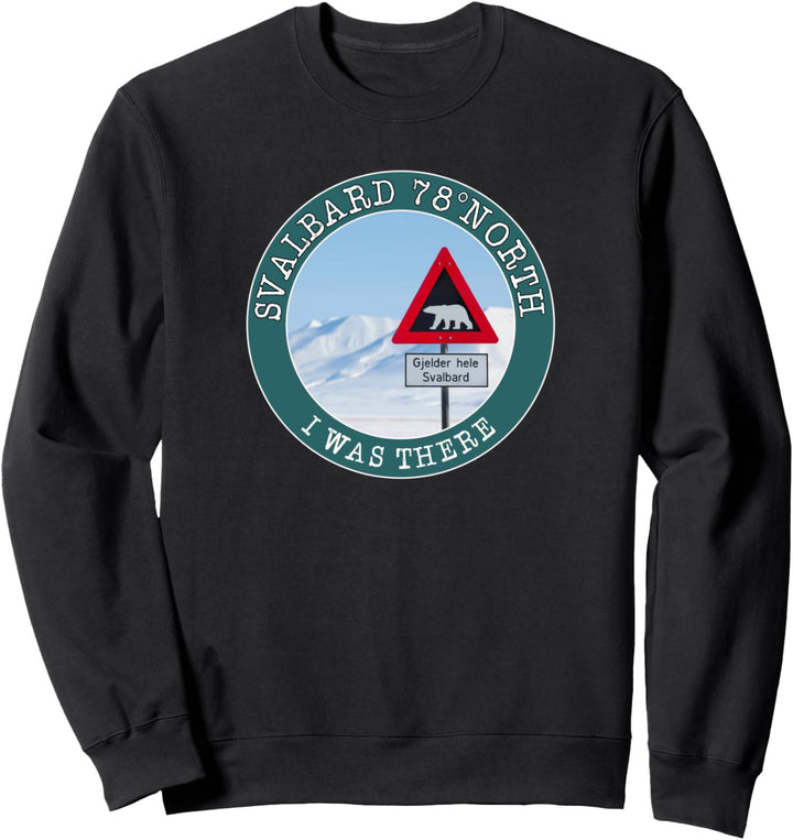 Spitzbergen 78° signal mit Bär am Nordpol Sweatshirt