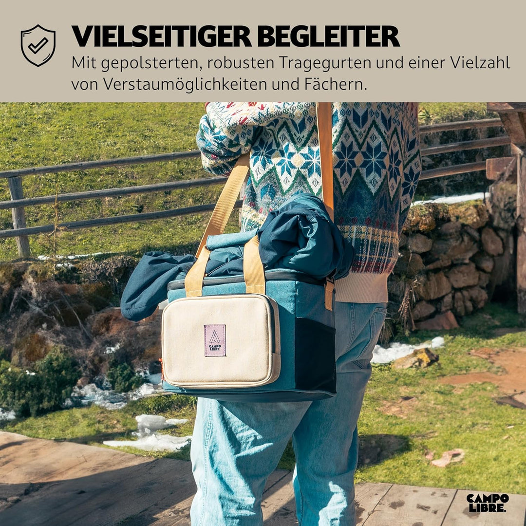 Campo Libre.® Hulk I Premium Camping Kühltasche 30l & 20l I Kühltasche klein mit Wasserdichten Reiss