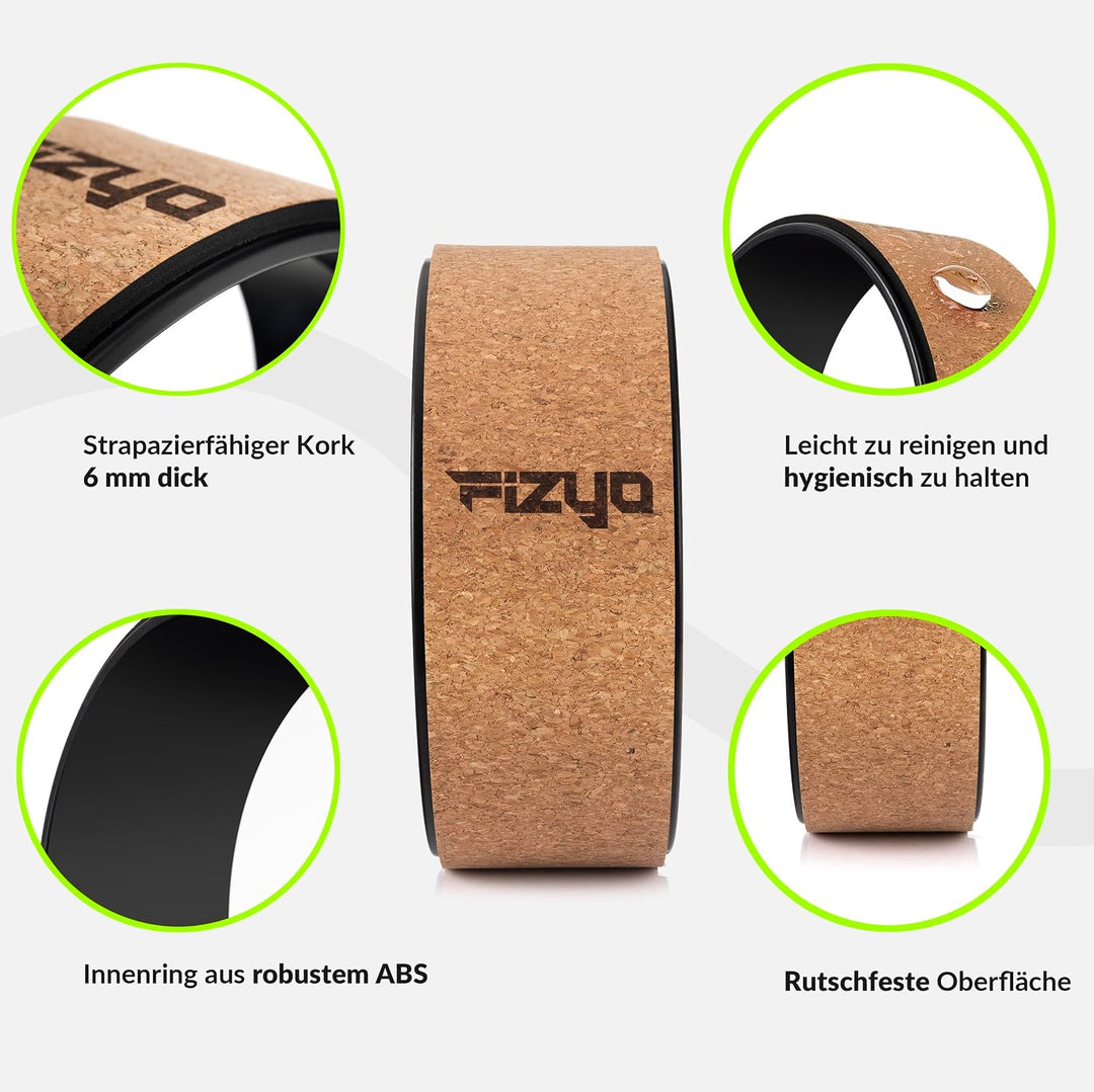 Phyzyo Yoga und Pilates Rad Ø33cm - Profirolle für Rückendehnung, Verbesserung des Gleichgewichtes u