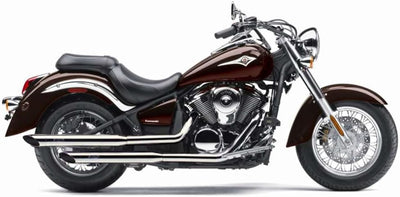 Auspuffanlage LeoVince Komplettanlage SILVERTAIL K02, chrom, mit Zulassung für Kawasaki VN 900 Class