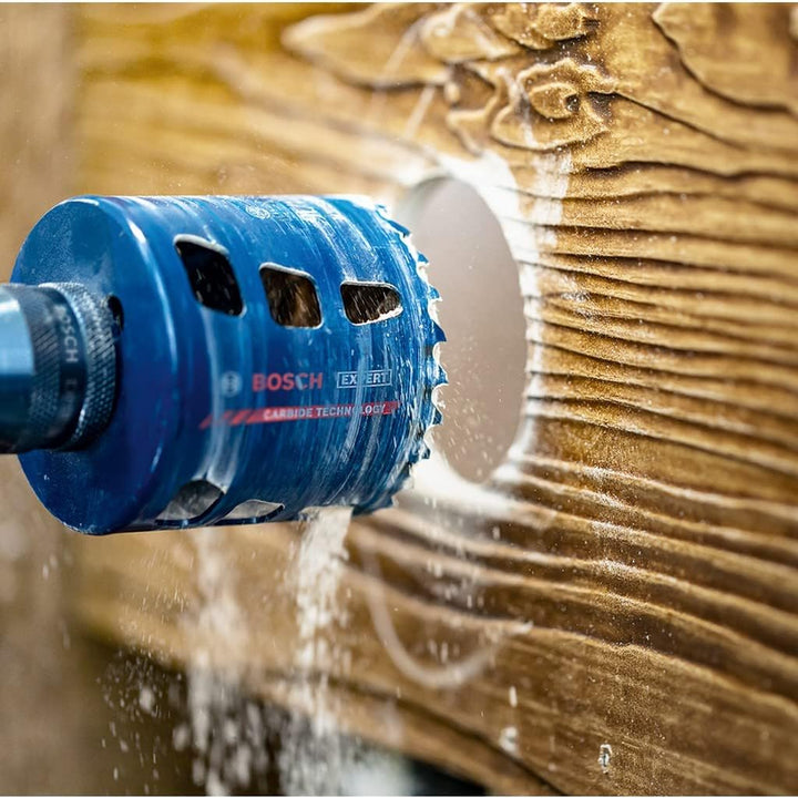 Bosch Professional 14 tlg. Expert Tough Material Lochsäge Set (für Holz mit Metall, Ø 20-76 mm, Zube