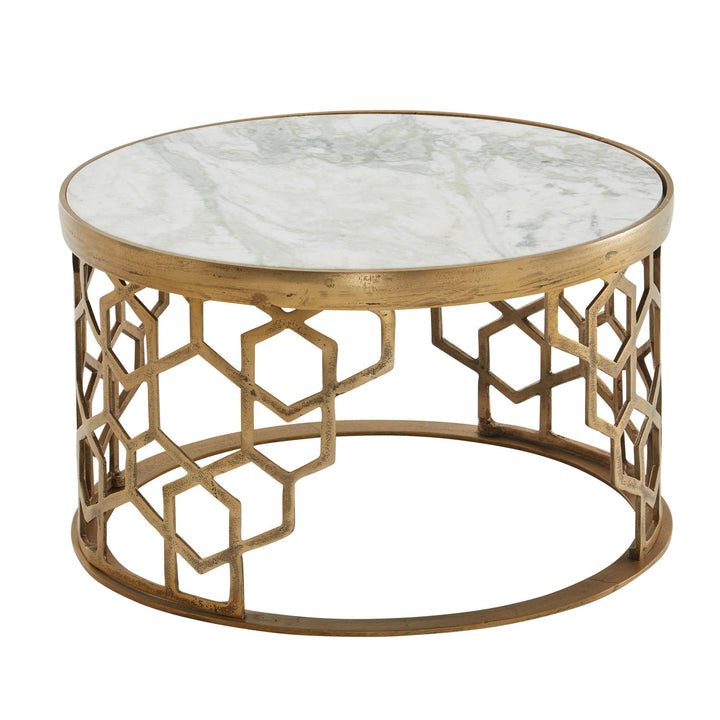 KADIMA DESIGN Couchtisch Marble - Design Wohnzimmertisch mit echtem Marmor Weiss, 60x60x36 cm, Metal