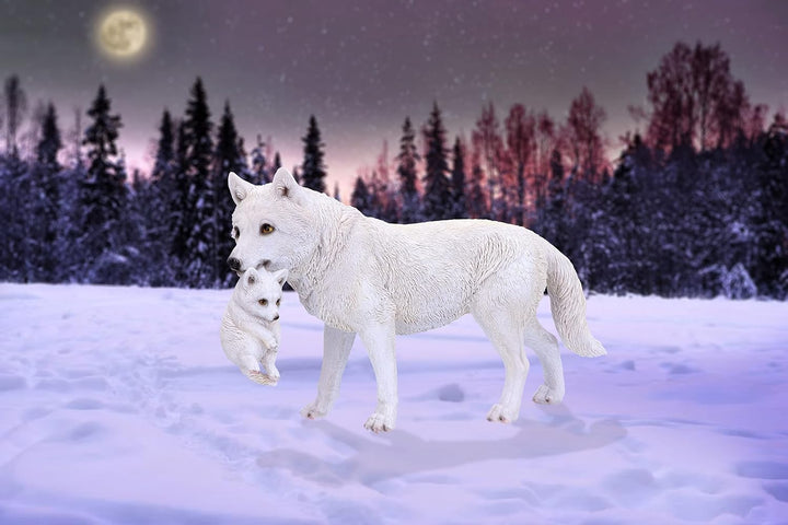 Nemesis Now Winter Bond Wolves Figur, Weiss, 30 cm