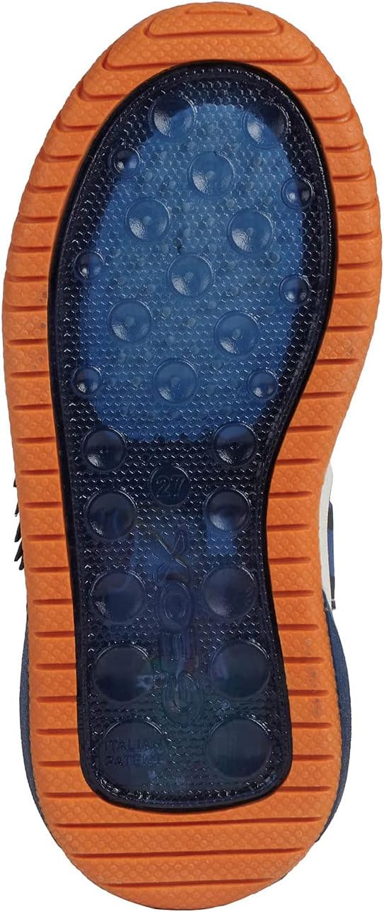Geox Jungen J Inek Boy Sneaker 24 EU Navy Orange, 24 EU Navy Orange