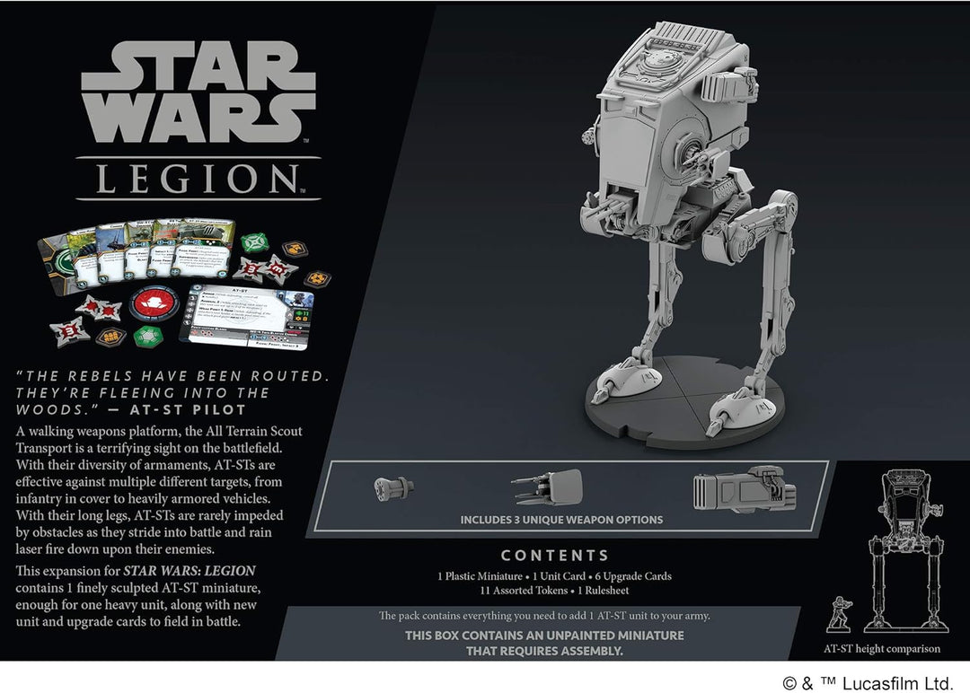 Atomic Mass Games, Star Wars: Legion at-ST Unit, Miniatures Game, Ages 14+, 2 Players, 120-180 Minut