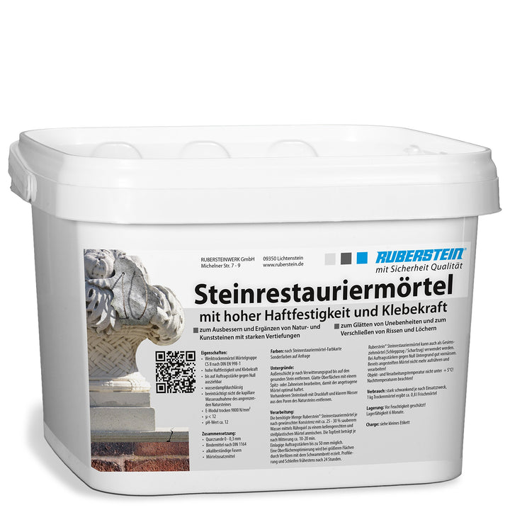 Steinrestauriermörtel/Reparaturmörtel/Mörtel für Sandstein 5 kg im Eimer (mainsandstein)