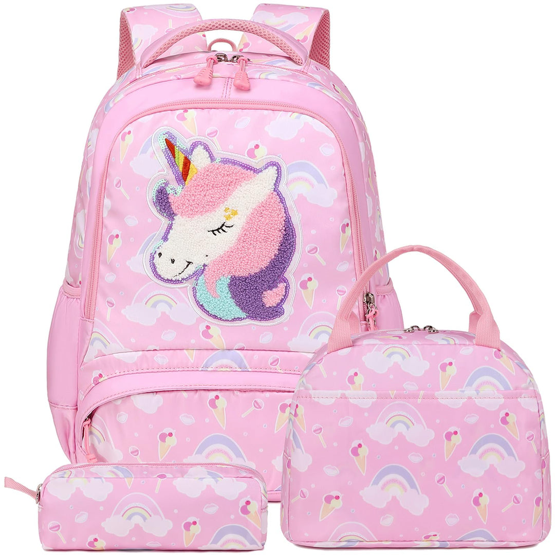 Schulrucksack Kinder Mädchen Grundschule Schultaschen Sets für Mädchen Kinderrucksack Daypack Gross