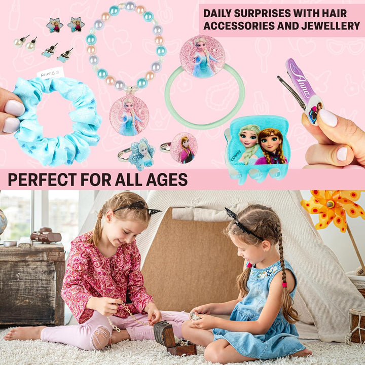 Get Trend Disney Frozen Adventskalender 2025 Mädchen, mit Haarschmuck & Schmuck, Weihnachts Countdow