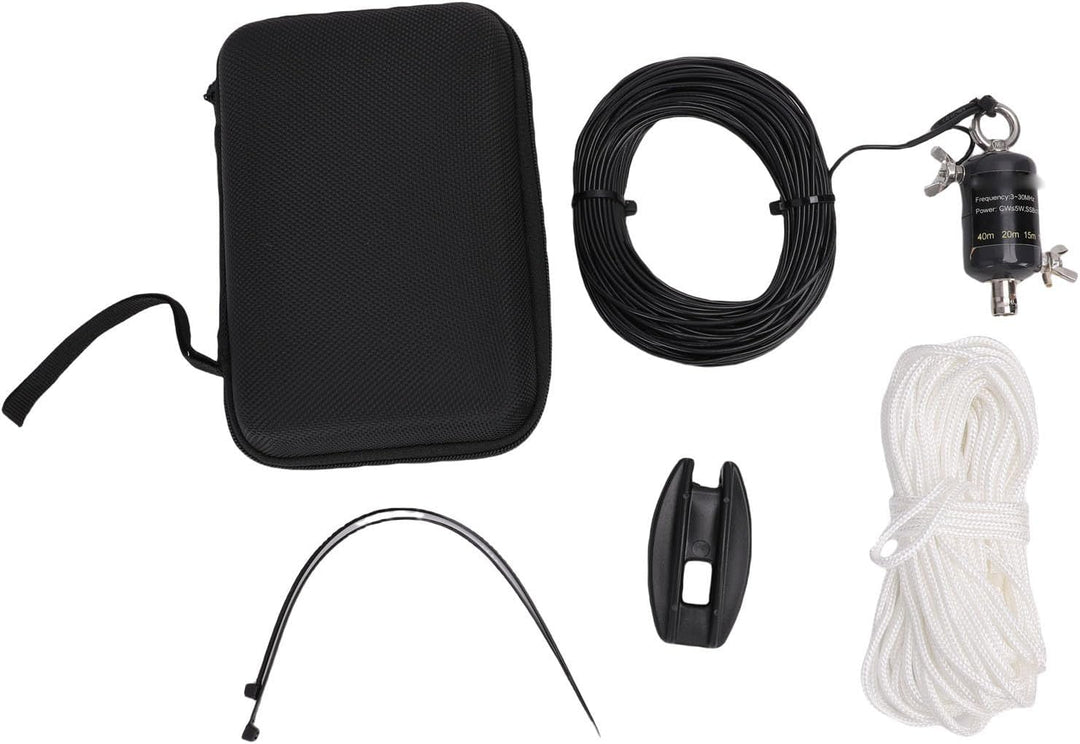 Fafeicy 3 Bis 30 MHz Kurzwellenantenne, Tragbare QRP-End-Fed-Halbwellenantenne mit Abstimmgerät für
