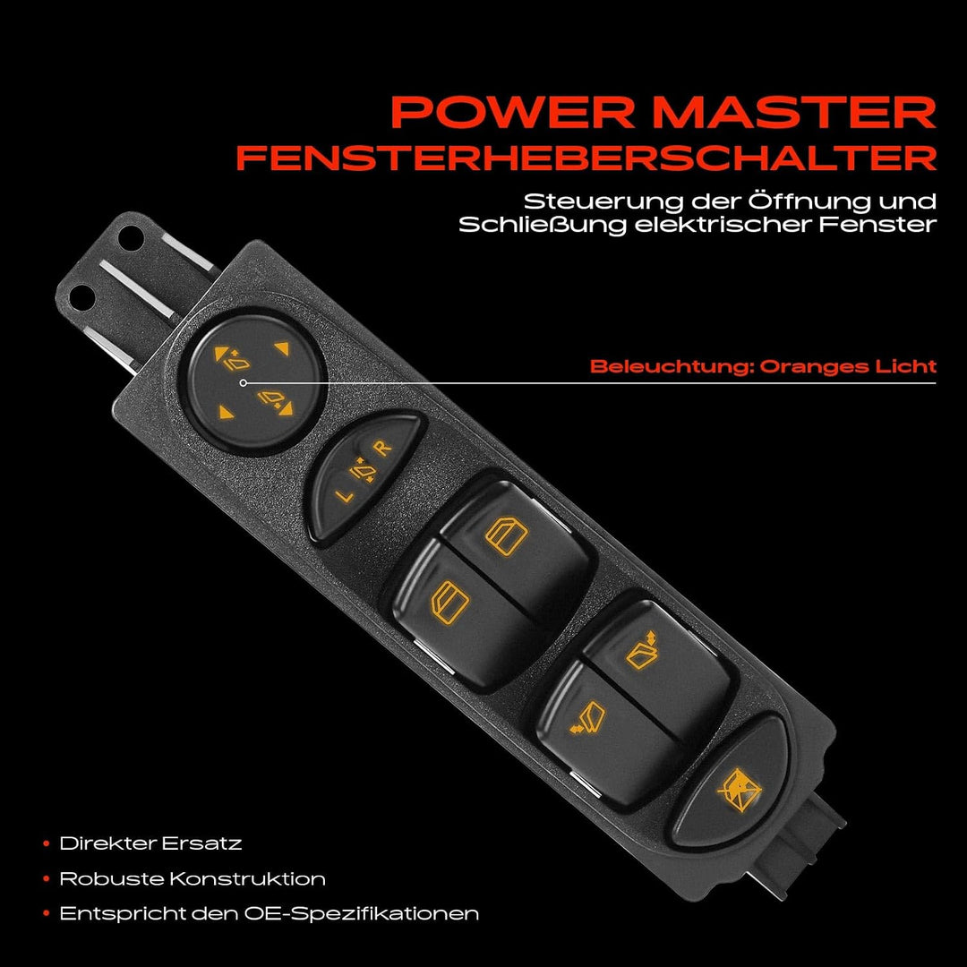 Fensterheber Schalter Schalteinheit Vorne Links Für W639 Viano Vito Mixto 2003-2019 A6395451313