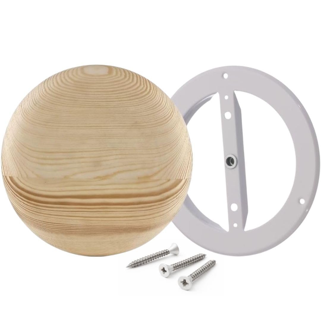 100mm Rund Holz Tellerventil für Sauna - Abluft Zuluft Lüftungsventil - Anemostat, Diffusor, Lüftung