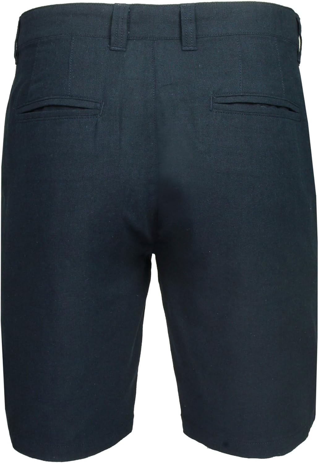 Xact Herren Leinen 23cm Tailored Chino Shorts, Regular Fit 32W Sky Captain Navy (Linen), 32W Sky Cap